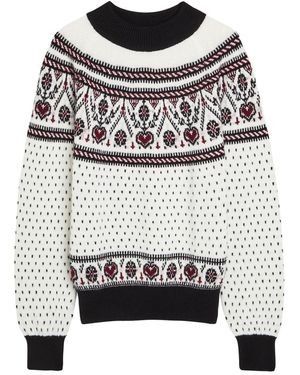 KHAITE Guy Fair Isle Cashmere Jumper - Grey