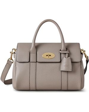 Mulberry Bayswater Grained Leather Cross-Body Bag - Gray