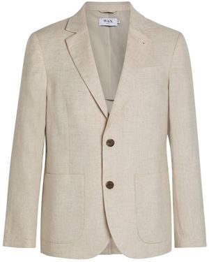 Wax London Fintry Linen Blazer - Natural