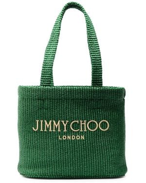 Jimmy Choo Beach Medium Raffia Tote - Green