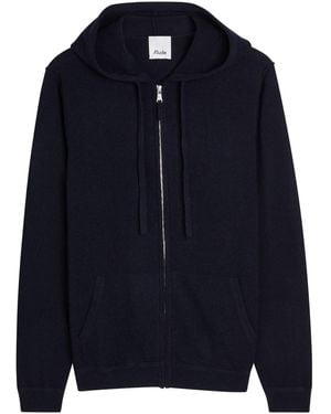 Allude Hooded Wool-Blend Sweater - Blue