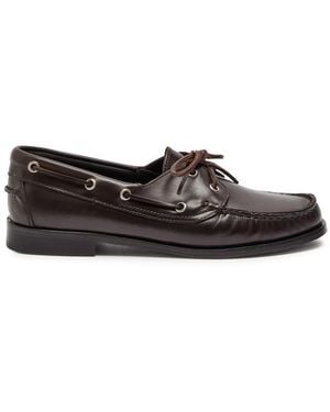 Aeyde Harris Leather Loafers - Brown
