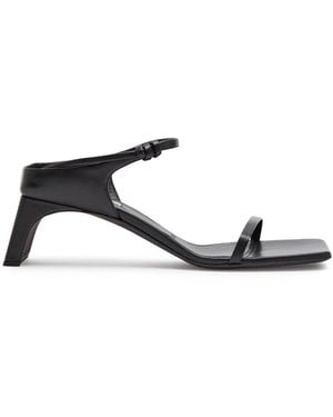 Calvin Klein Tilda 55 Grained Leather Mules - White