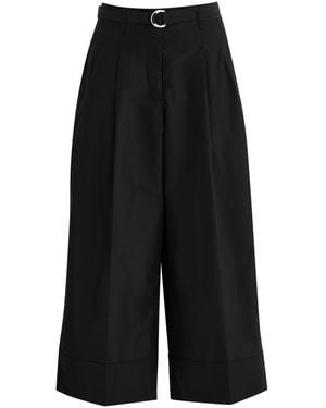 3.1 Phillip Lim Belted Wide-Leg Cotton-Blend Trousers - Black