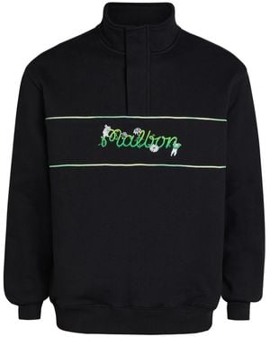 Malbon Grateful Dead Printed Half-Zip Cotton Sweatshirt - Black