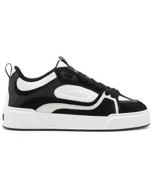 Cleens Essential Skate Panelled Mesh Trainers - Black