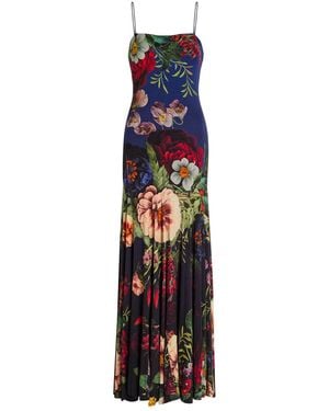 Alice + Olivia Augusta Spaghetti Strap Maxi Dress - Blue