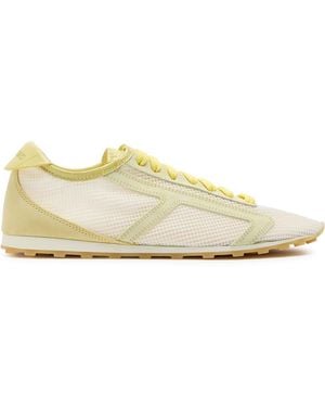 Jacquemus Les Tennis Panelled Mesh Trainers - Yellow