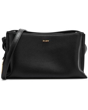 DKNY Alya Leather Cross-Body Bag - Black