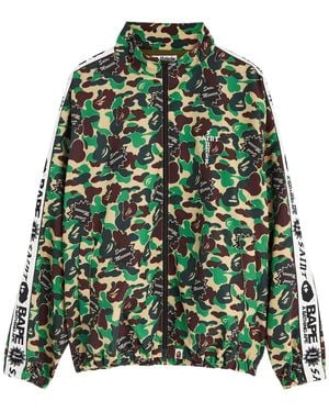 SAINT Mxxxxxx X A Bathing Ape Printed Nylon Track Jacket - Green