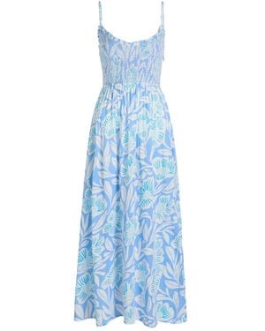 Free People Sweet Nothings Printed Cotton Midi Dress - Blue