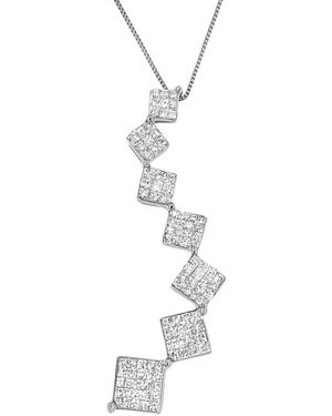 Haus of Brilliance 10K 1 Cttw Diamond Snake Curved Pendant Necklace (H-I, I1-I2) - Metallic