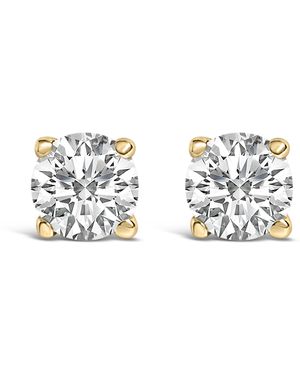 Haus of Brilliance 14K 1/2 Cttw Lab Grown Diamond Solitaire Stud Earrings - Metallic