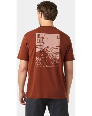 Helly Hansen Skog Recycled Graphic T-Shirt - Red