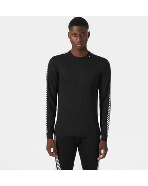 Helly Hansen Lifa Stripe Crew Top - Black