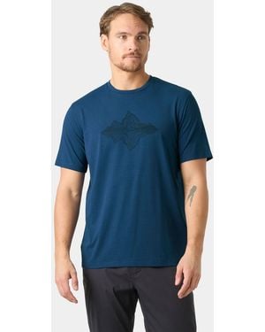 Helly Hansen Skog Recycled Graphic T-shirt Mens - Blue