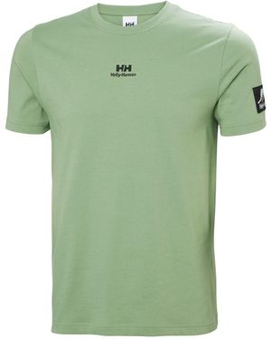 Helly Hansen Yu Twin Logo 100% Cotton T-shirt - Green