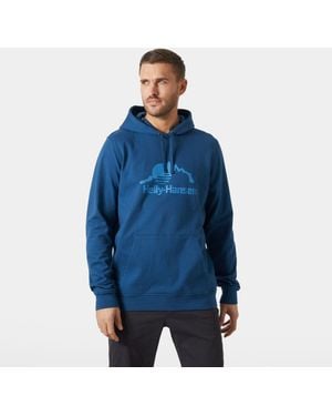 Helly Hansen Nord Graphic Pull Over Hoodie - Blue