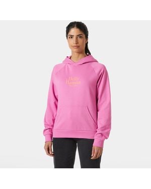 Helly Hansen Core Graphic Hoodie Mujer - Rosa