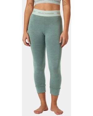 Helly Hansen Pantaloni Da Sci Midweight Tre Quarti Lifa Merino Donna Verde