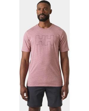 Helly Hansen Hh Tech Logo T-Shirt Hombre - Rojo