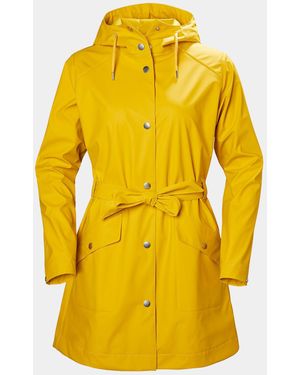 Helly Hansen Women's Lyness Ii Retro 3/4 Length Rain Coat Yellow