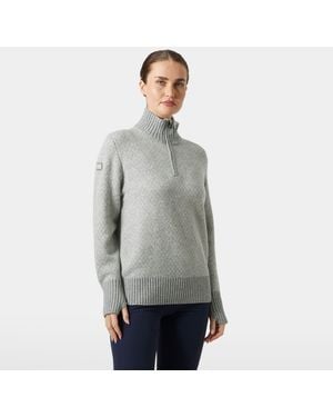 Helly Hansen Arctic Ocean Iceland Wool Knit Sweater Mujer - Gris