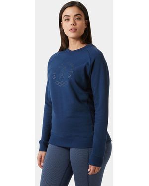 Helly Hansen Felpa a girocollo in cotone organico f2f - Blu