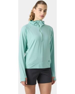 Helly Hansen Sweat À Capuche Et Demi-Zip Femme Shine Solen Vert