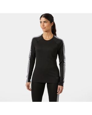 Helly Hansen Lifa Active Stripe Crew Base Layer - Black
