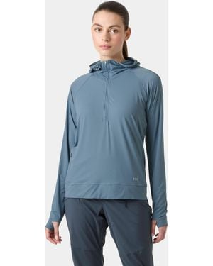 Helly Hansen Shine Solen Half-Zip Sun Hoodie - Blue