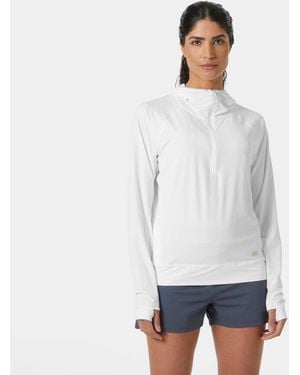 Helly Hansen Shine Solen Half-Zip Sun Hoodie - White