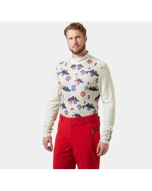 Helly Hansen Lifa Merino Midweight 1/2 Zip Base Layer - Red