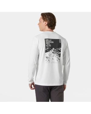 Helly Hansen Skog Graphic Long Sleeve Tee - Gray
