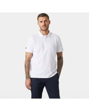 Helly Hansen Crew Cotton Pique Quick-Dry Polo Shirt - White