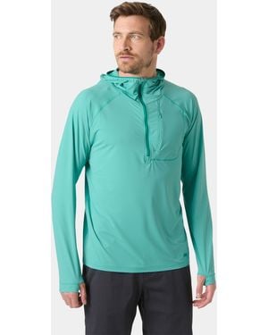 Helly Hansen Shine Solen Half-Zip Sun Hoodie - Green