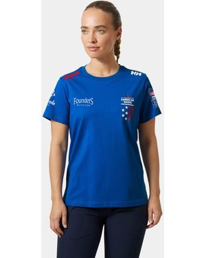 Helly Hansen American Magic Cotton T-Shirt - Blue
