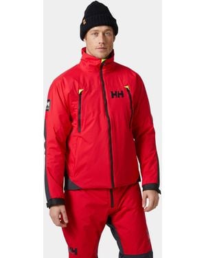 Helly Hansen Aegir H2Flow Midlayer Sailing Jacket - Red