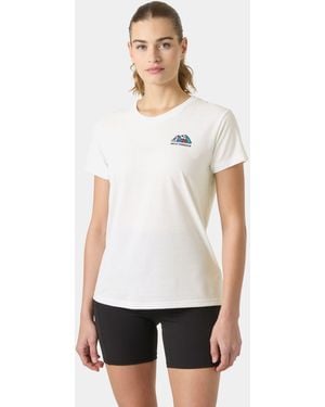 Helly Hansen Skog Recycled Graphic Jersey Tshirt - White