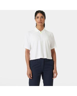 Helly Hansen Inshore Zip Crop Polo - White