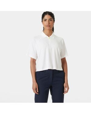 Helly Hansen Inshore Zip Crop Polo - White