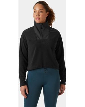 Helly Hansen Daybreaker Cropped Fleece Mujer - Negro