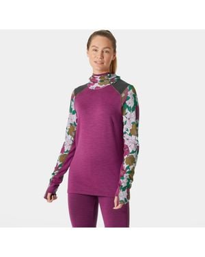 Helly Hansen Lifa Merino Midweight Balaclava Hoodie - Purple
