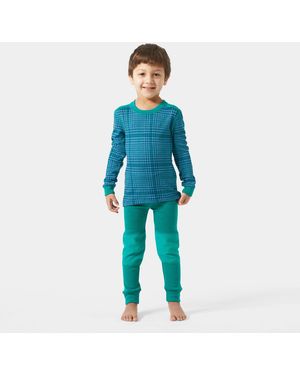 Helly Hansen Kinder Lifa Merino Base-Layer-Set Aus Wolle - Grün
