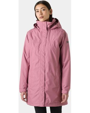 Helly Hansen Aden Long Insulated Rain Coat - Pink
