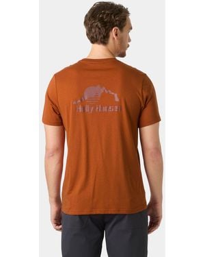 Helly Hansen Nord Graphic T-Shirt - Brown