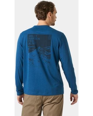 Helly Hansen Skog Graphic Long Sleeve Tee - Blue