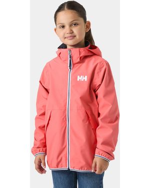 Helly Hansen Juniors' Koster Giacca Impermeabile Rosa - Rosso