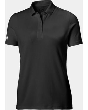 Helly Hansen W Tech Crew Polo Shirt - Black