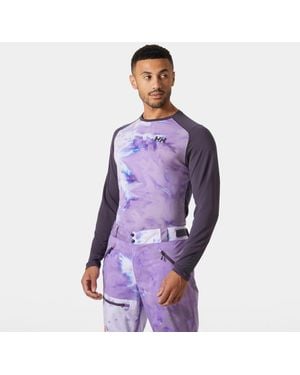 Helly Hansen Lifa Active Crew Warm Base Layer - Purple